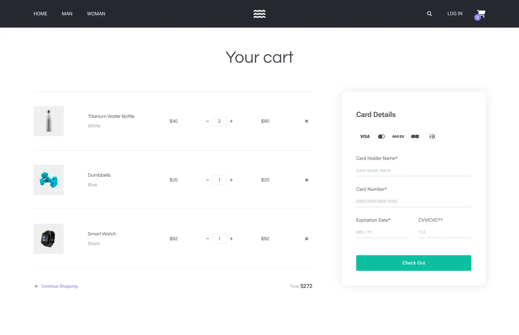 The Macropay checkout experience adapted to a business.